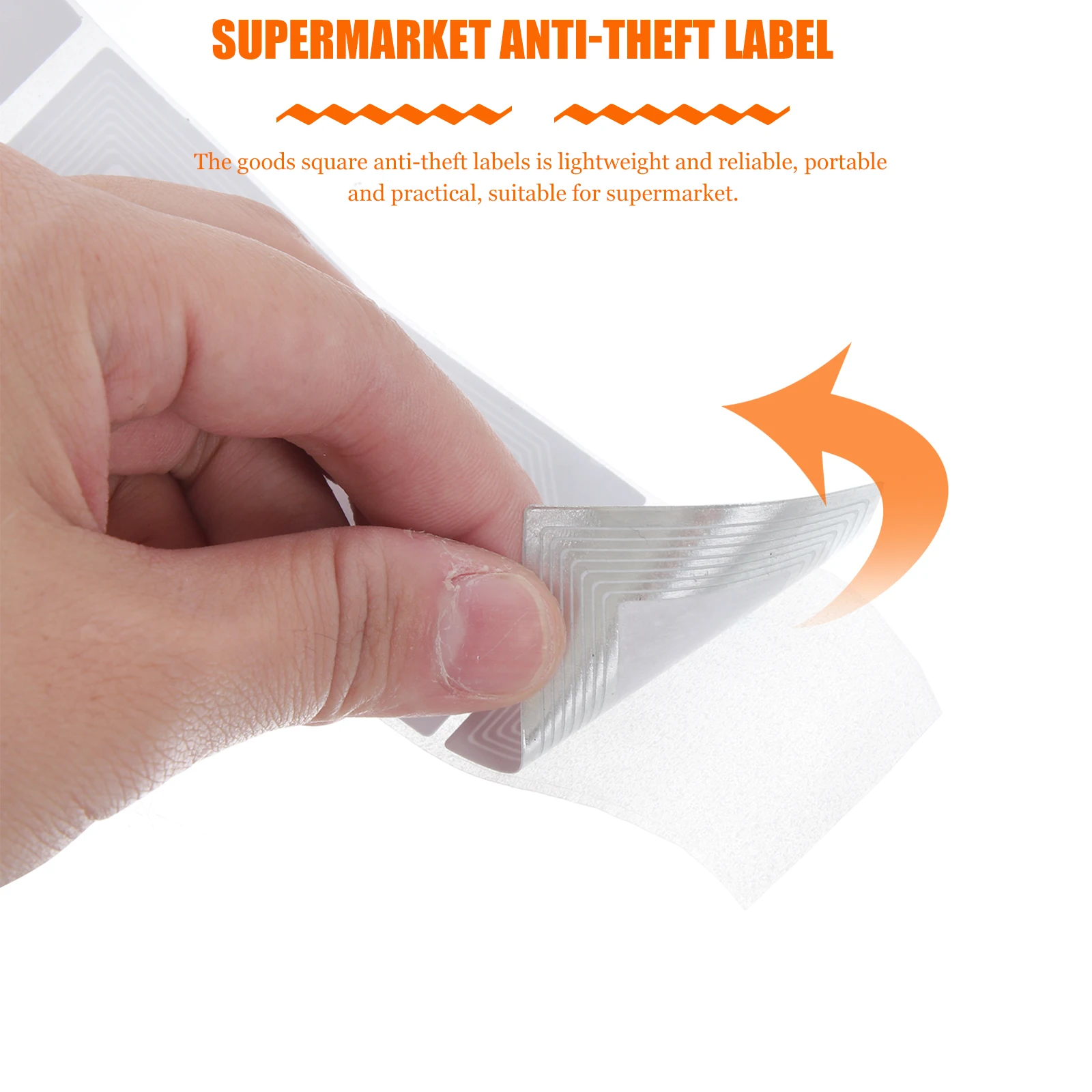 

100Pcs Lightweight and Reliable Goods Square Anti-Theft Labels Supermarket Radio Frequency Tags