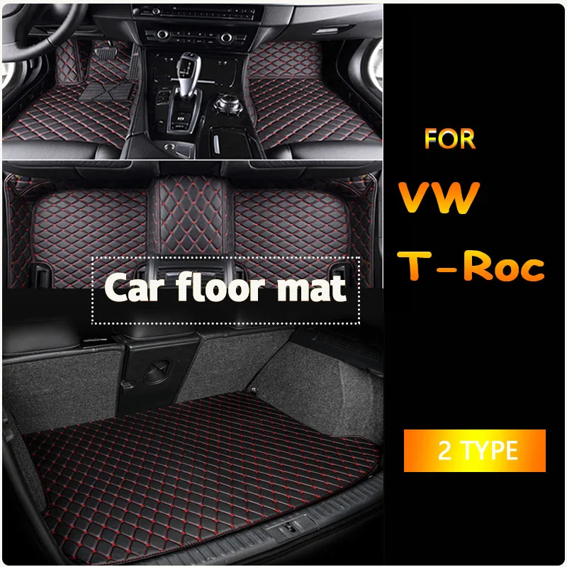

Автомобильные коврики для VW T-Roc A11 AC7 2018 2019 2020, водонепроницаемые автомобильные коврики, автомобильные аксессуары