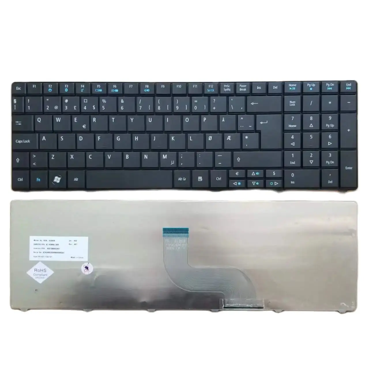 

New For Acer TravelMate 8531 TM8571 E1-571 E1-571G E1 E1-521 E1-531 E1-531G NW Norway Laptop Keyboard Black