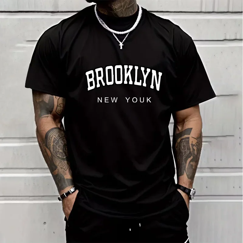 Mode Herren T-shirt Baumwolle Druck Kurzarm Täglich Casual Tees Im Freien Gym Sport Jogging Mann Kleidung Lose Weiche T-shirt