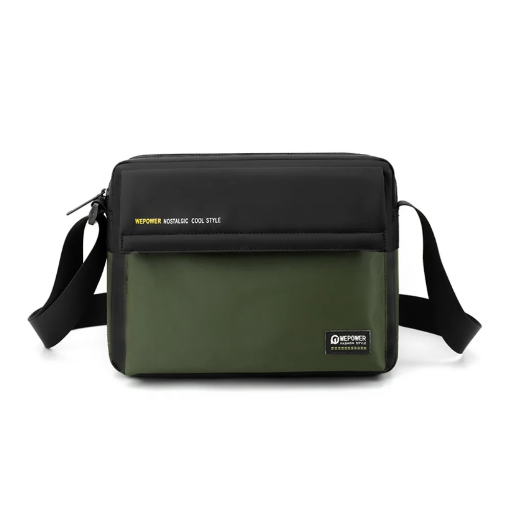 

Мужская сумка через плечо на одно плечо, большая вместительная тканевая мужская сумка-мессенджер, квадратная нейлоновая сумка через плечо с несколькими карманами, походная