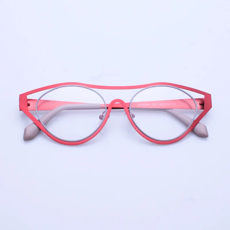 

Metal Eyeglasses Frames Stylish Unique Glasses for Men Women Double Bridge Steel Skin Myopia Eyewear Prescription Glasses Frame