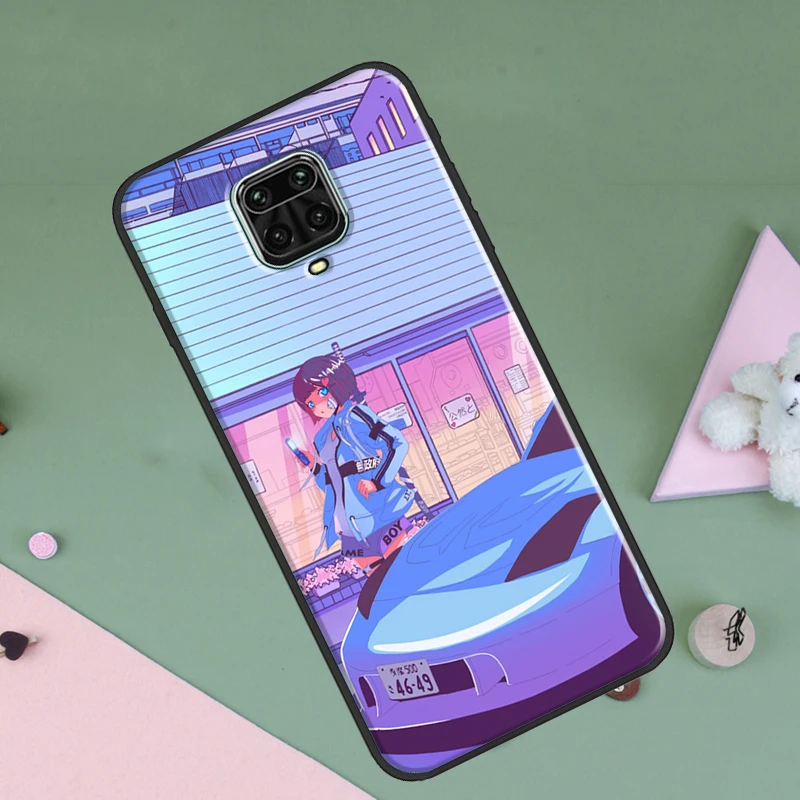 JDM Vaporwave Glitch Anime Funda For Xiaomi Redmi Note 12 Pro 12S 11 Pro 11S 8 9 10 Pro 10S 9S Redmi 12C 9C 10C Case