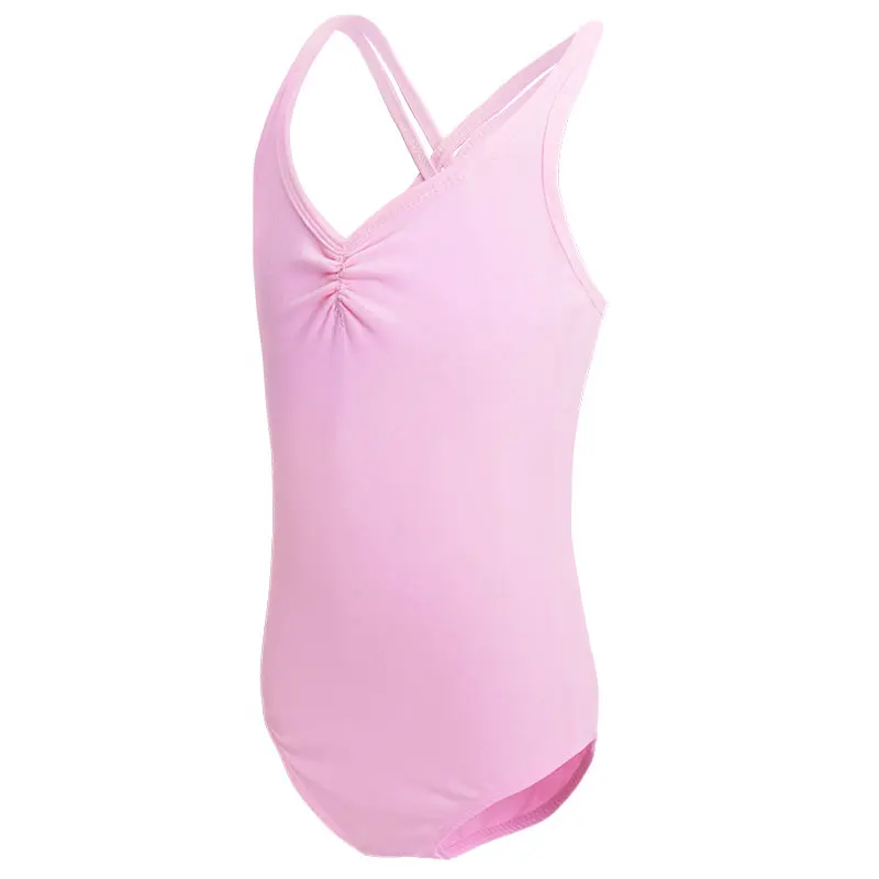 Girls Ballet Leotards Gymnastics Leotard Kids Camisole Leotards Drawstring Crisscross Back Dance Leotard Girls Ballet Bodysuit