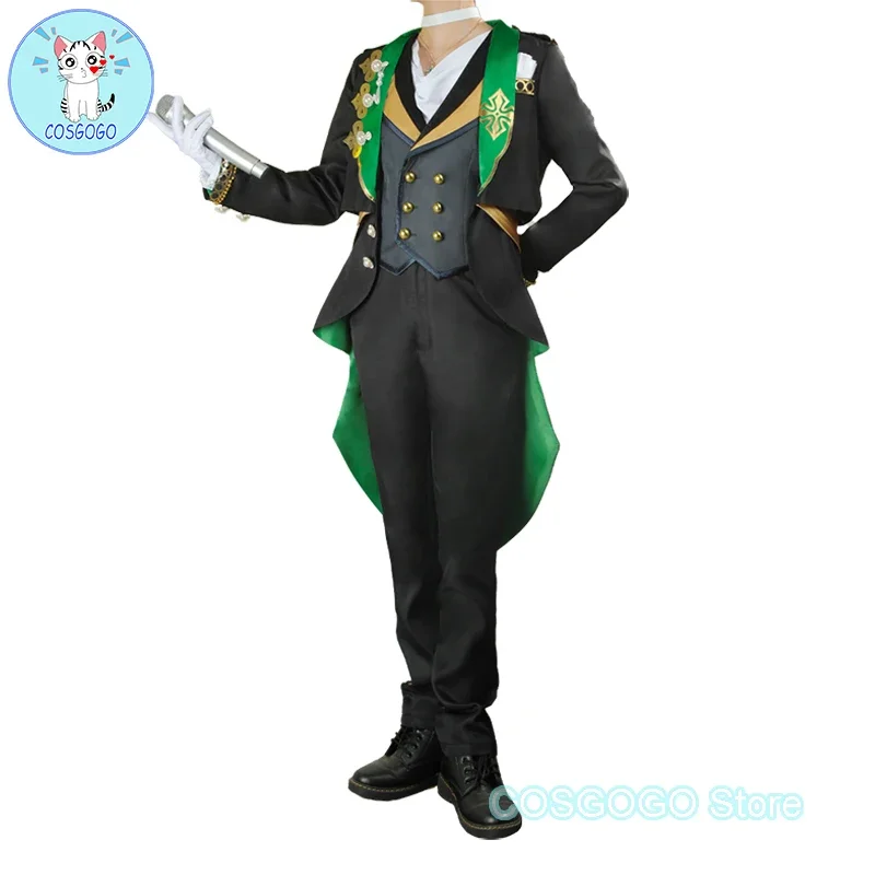 [Aangepast] Game Ensemble Sterren Amagi Hiiro Cosplay Kostuum Halloween outfits Mannen Nieuw Pak Uniform