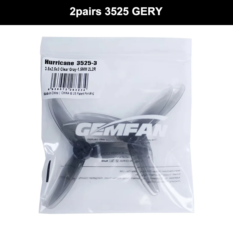 Gemfan 4525 3630 3525 3520 4023 3-blads propeller van PC-materiaal, lichtgewicht voor FPV quadcopter freestyle drone accessoires