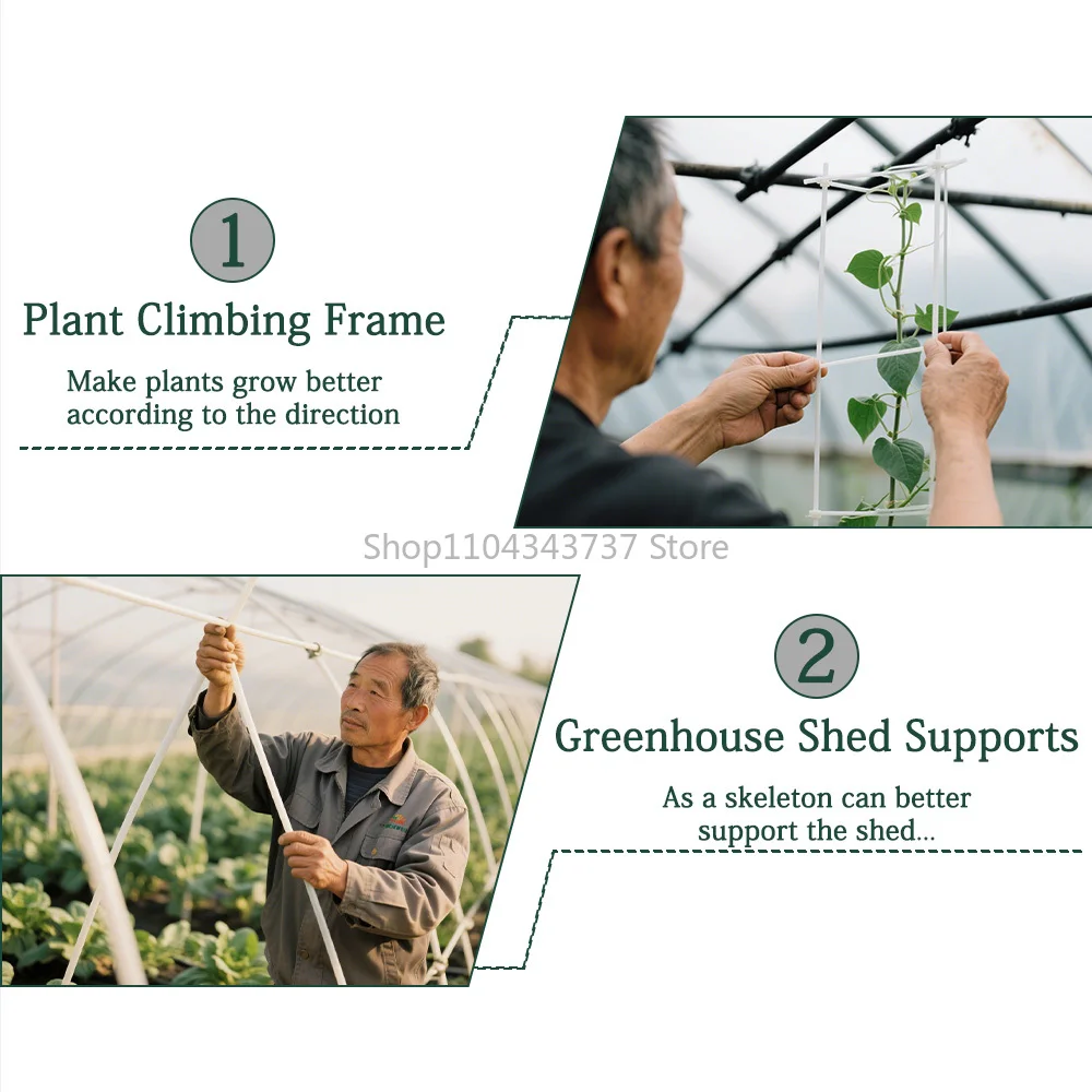 10pcs/20pcs White Fiber Glass Rods 0.8/1.0/1.5/2.0/3.0/4.0/5.0mm Length 500mm Glassfiber Rod For Tents,Greenhouses,Planting,Kite