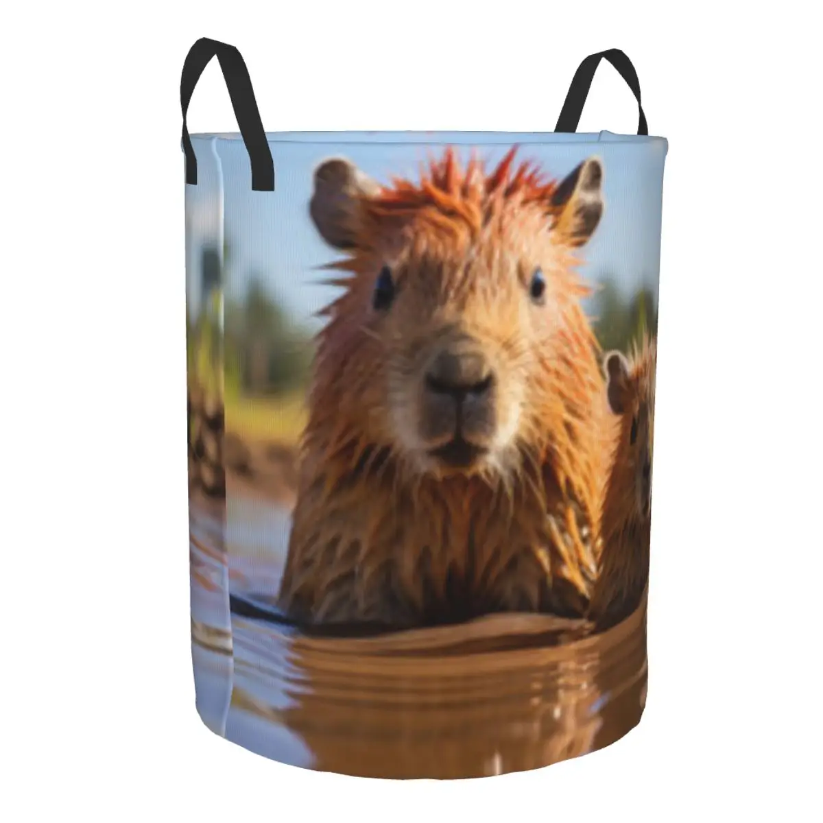 Laundry Basket Capybara Folding Dirty Clothes Toys Storage Bucket Household