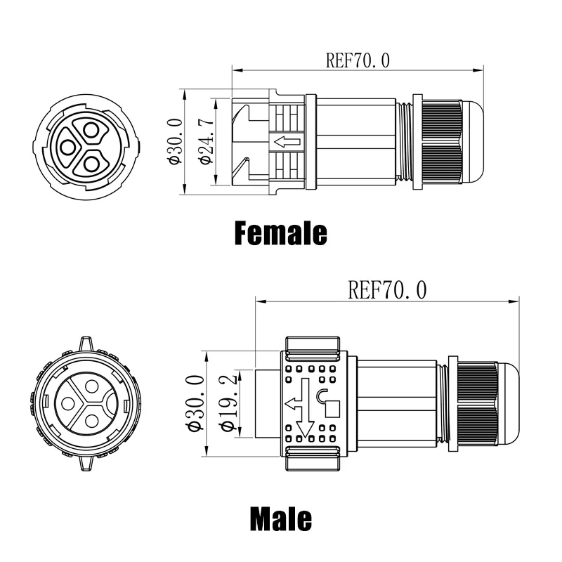 M25 50A Waterproof Connector IP67 2 3 Pin Male Female Connectors 6-18mm 300V High Current Docking Soldering/Screw Lock Wire Plug