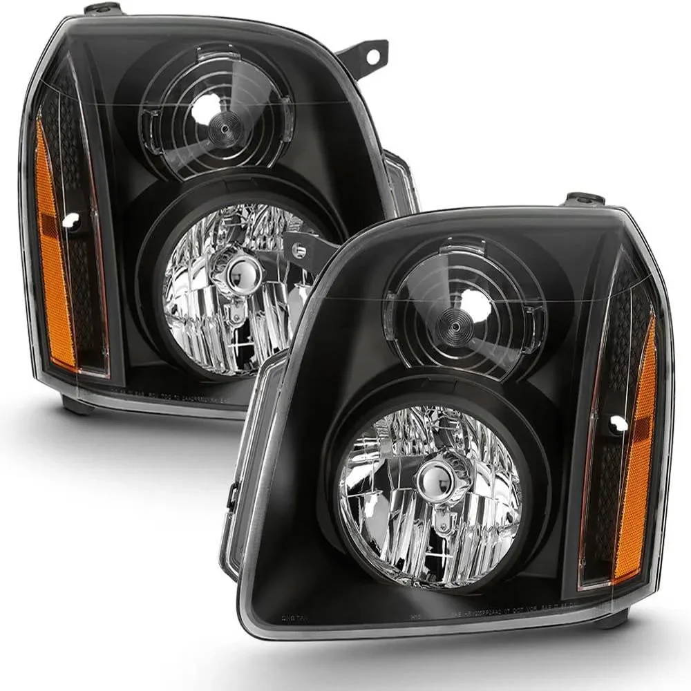 1 Pair Headlight Head Light  for GMC Yukon Denali 2007 2008 2009 2010 2011 2012 2013 2014 without lamp