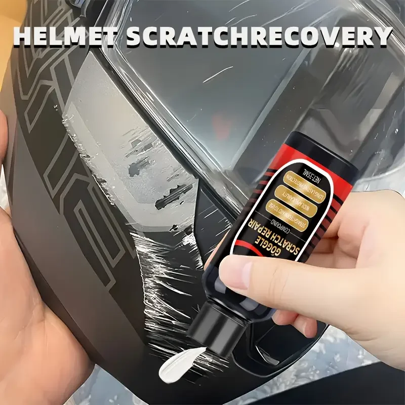 Kit di riparazione graffi per occhiali e veicoli - Crema multifunzionale per riparazione graffi in vetro per casco/crema per il recupero degli occhiali - Progettato per la riparazione