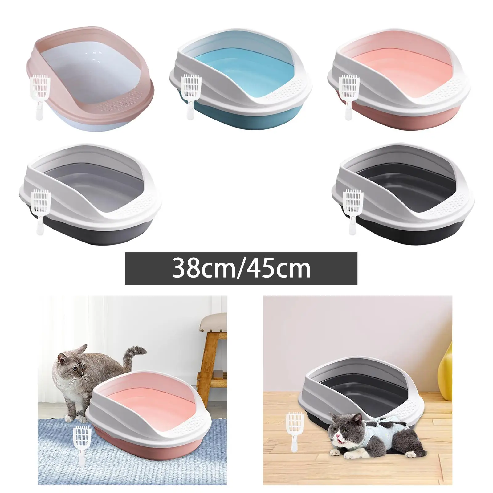 Caja de arena abierta para gatos adultos y Sphynx - imagen 3