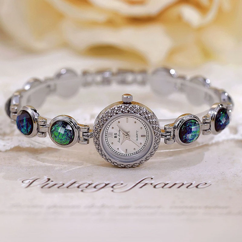 

Легкие роскошные женские часы высокого качества с круглым циферблатом, уникальный ювелирный браслет из камня павлина, кварцевые наручные часы, элегантные