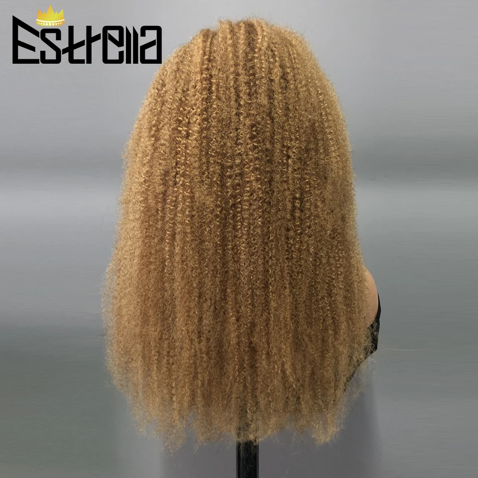 Afro Kinky Curly Human Hair Lace Frontal Wig 180% Density Brazilian 13x4 Curly Lace Front Human Hair Wigs For Women Pre Plucked