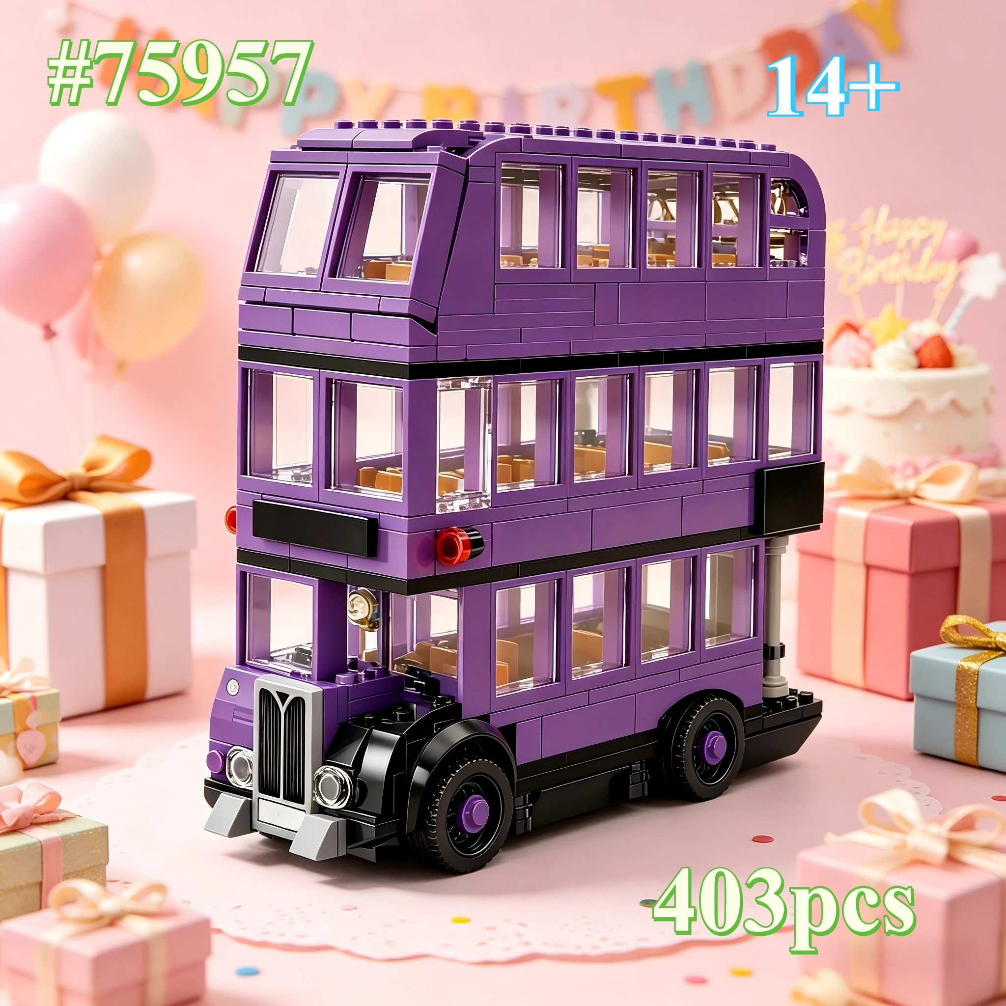 

Crazy Travel Bus Model 75957 Building Blocks Sets Suitable for Birthday Gifts Compatible with Legoed Particles，403pcs.