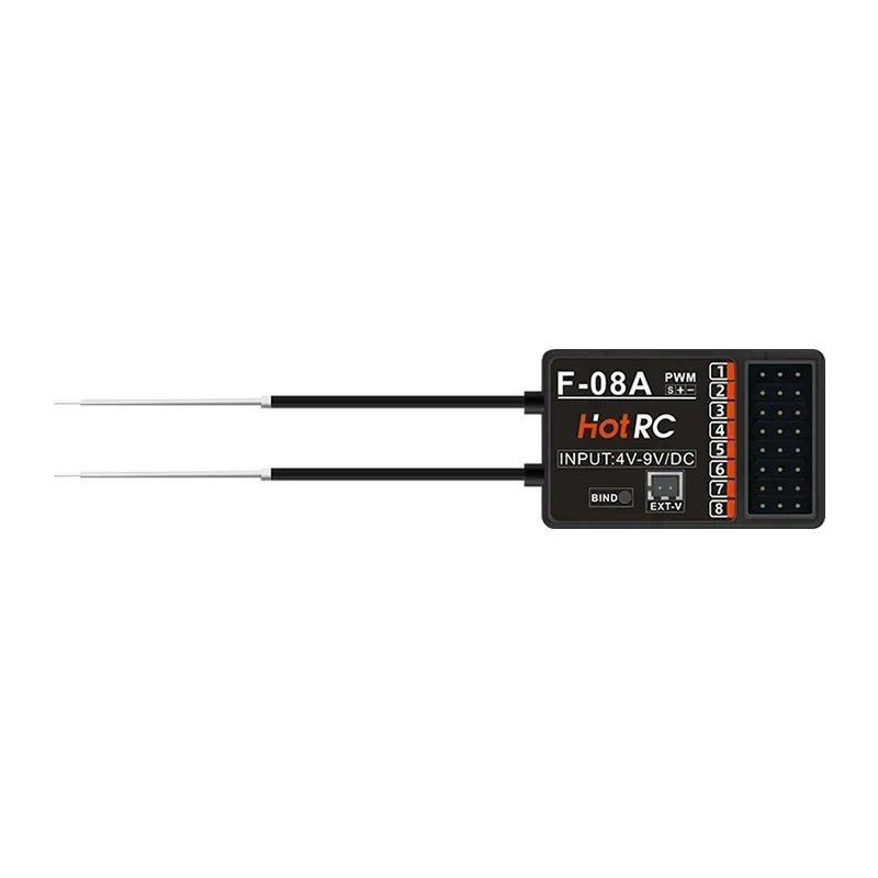 HOTRC 8CH 2.4G HT-8A PWM Transmitter with 8 Channel Receiver Radio System Remote Controller for RC Plane FPV Racing Drone