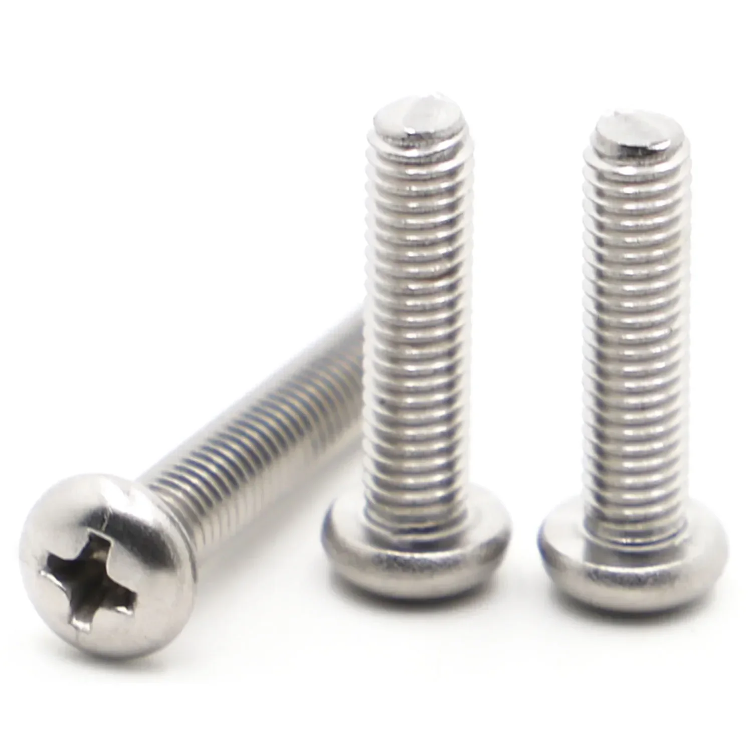 M1 M1.2 M1.4 M1.6 M2 M2.5 M3 M4 M5 M6 M8 ISO7045 DIN7985 GB818 304 Stainless Steel Cross Recessed Pan Head Phillips Screws