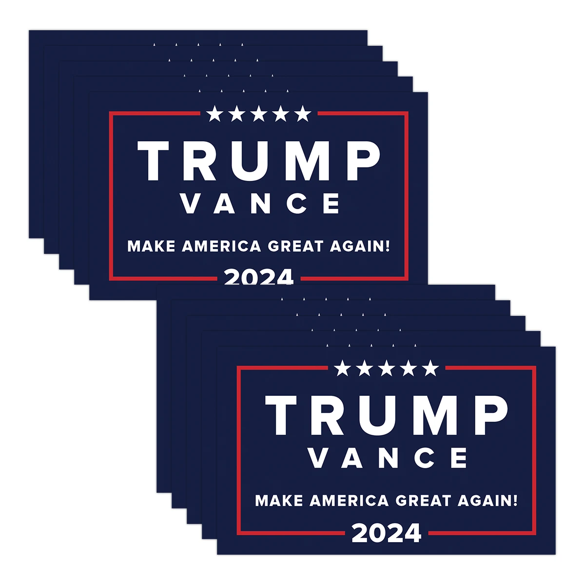 10pcs Trump Vance 2024 Stickers MAGA Make America Great Again Trump 2024 Political Election Decal Waterproof Car Window Stickers