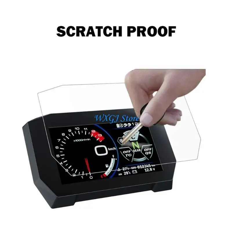 

37JE Clear TPU Dashboard Protector Film 2pcs For Car And Motorcycles Easy Application