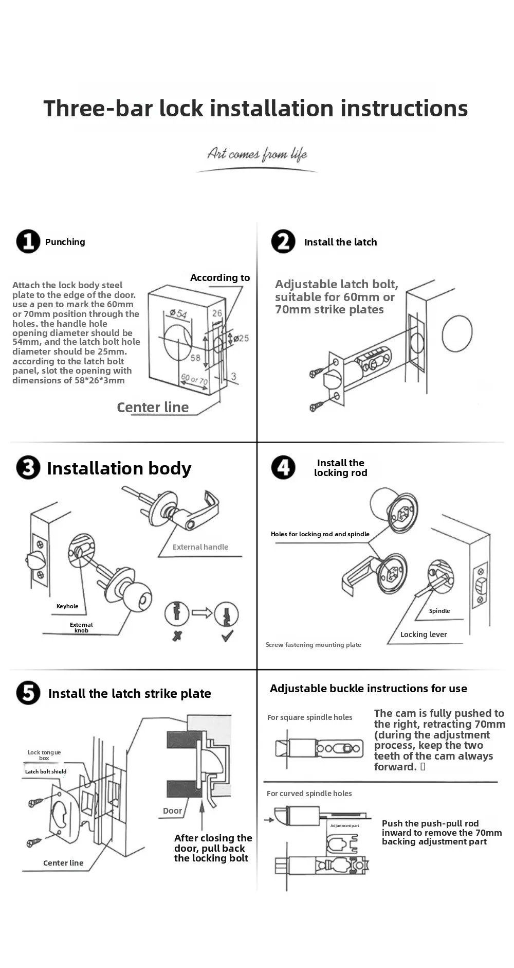 حمام من الفولاذ المقاوم للصدأ قفل باب بدون مفتاح قفل باب خشبي منزلي قفل داخلي مقبض باب مؤشر أسود وأحمر وأخضر #4
