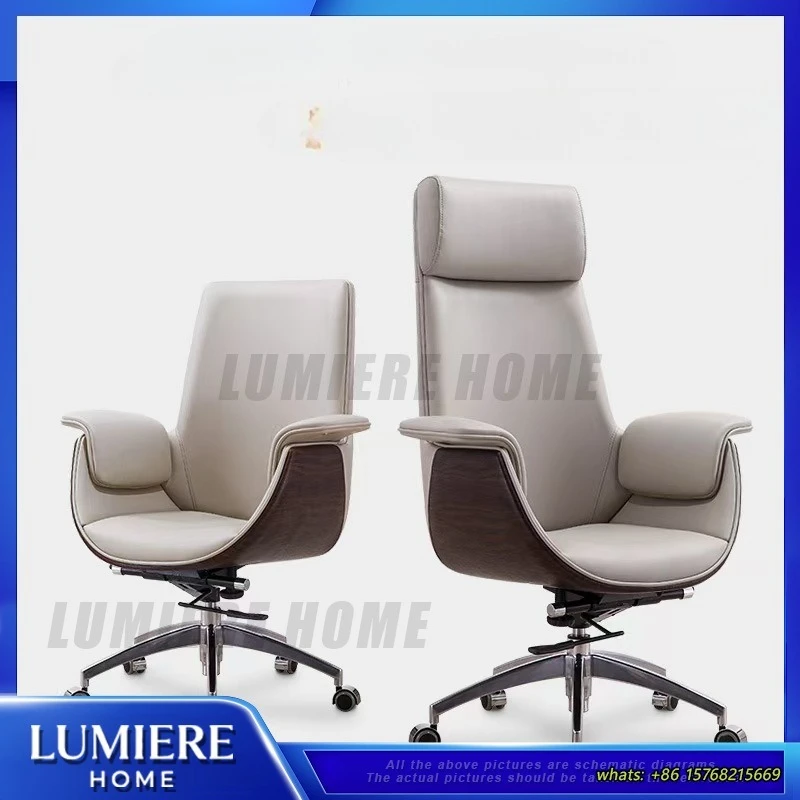 Executive Office Chair Leather Computer Chair Modern Comfortable Swivel Desk Chair Luxury High Back Work Ergonomic