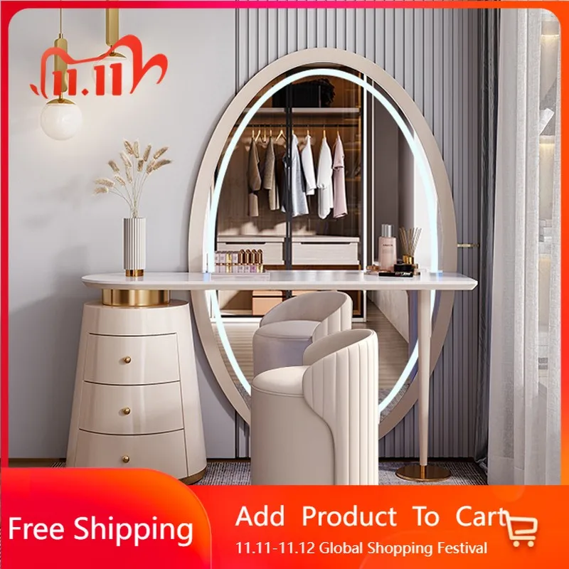 

Ящики Шкафы Туалетный столик Дизайнерский органайзер Легкий роскошный европейский туалетный столик Современная красота Vestidores Модная мебель