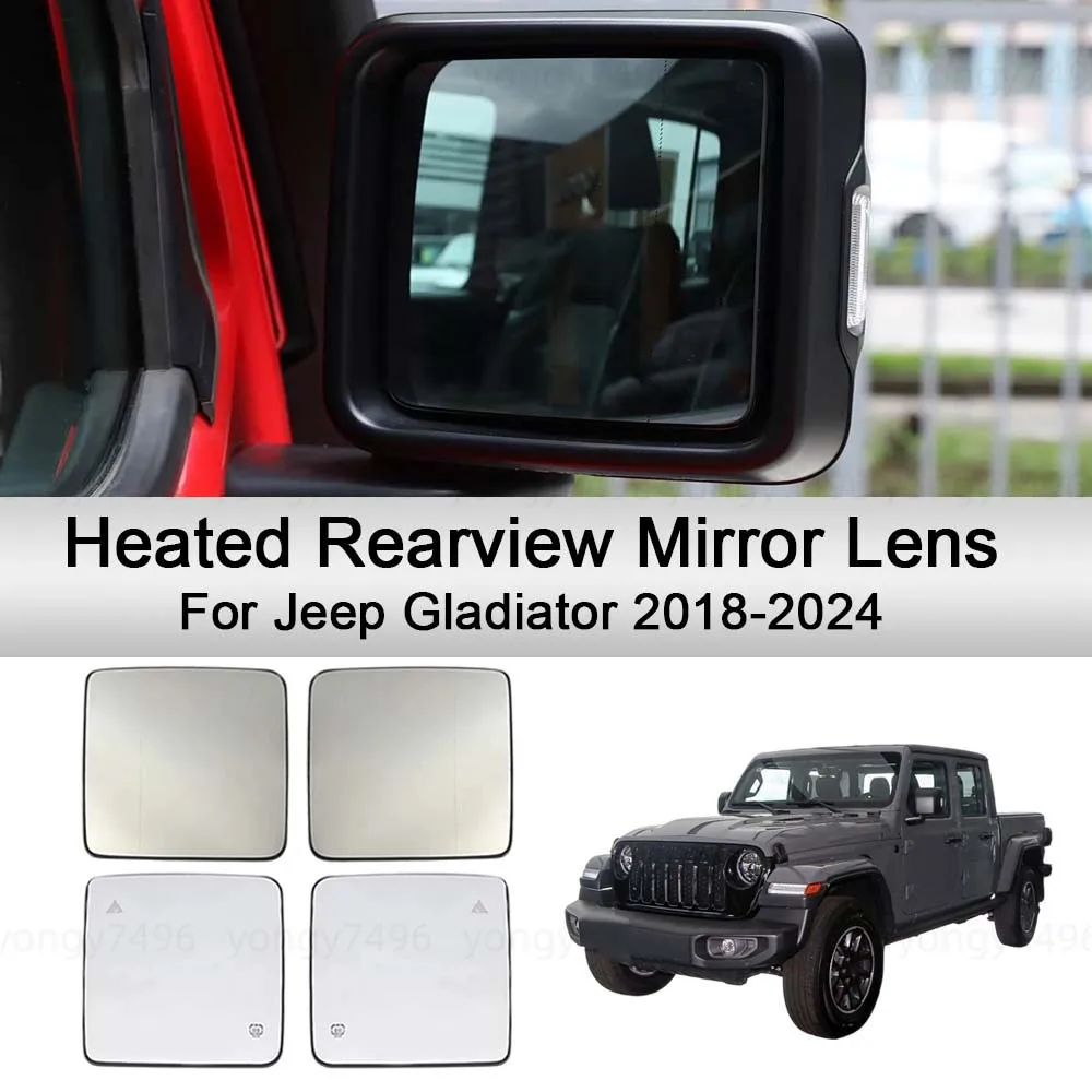 

Cars Accessories Heated Rearview Mirror Lens For Jeep Gladiator 2018-2024 Car Rearview Accessories Car Styling Upgrade