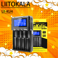 Liitokala Lii-KU4 Lithium Battery Charger 4-Slot Compatible with 18650 26650 21700 Models