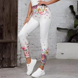 Women White Legging Print Sexy Butt Lifting Seamless Leggings Lady Clothing Trousers Sport Jogging Fitness Running  Yoga Pants
