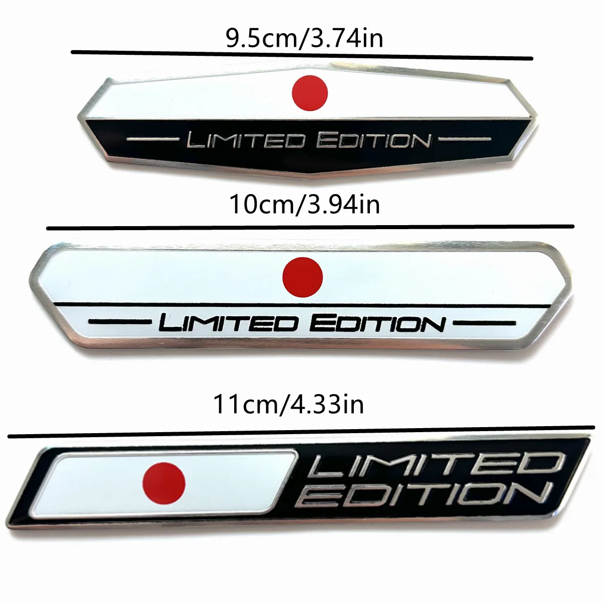 Limited Edition Japan National flag Aluminium Adhesive Emblem Rear Trunk Badge Fender Sticker Body Decal car emblem