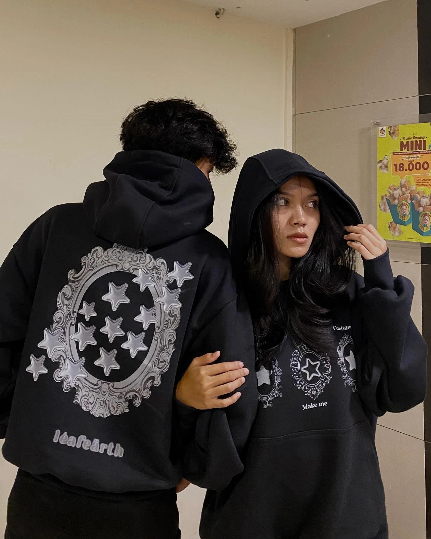 Vintage Star Grafik Pullover Hoodies y2k übergroße Frauen Mann Langarm Sweatshirt Streetwear Harajuku Print Paar Stil