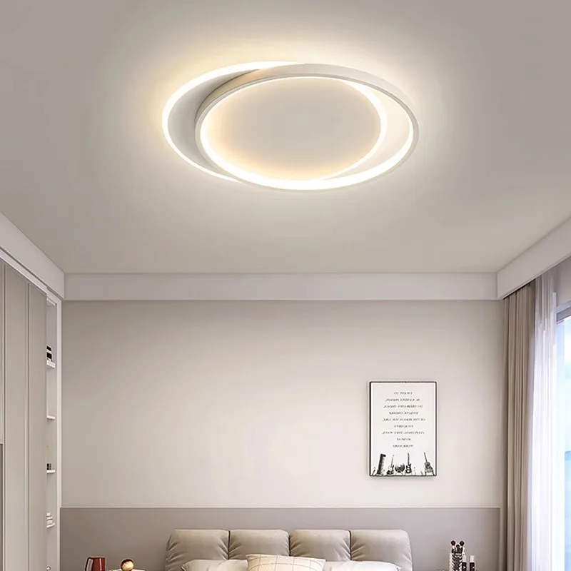 Modern Bedroom Ceiling Light Home Decor Living Room Lamps Lustre Nordic Creative Ultra-thin Circular Study Led Lighting Fixture