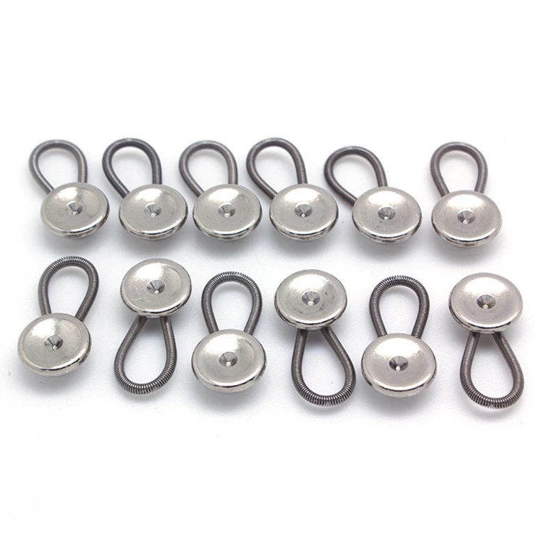 

12 Pcs Shirt Elasticity Collar Extenders Replacement Button Flexible Button Adjustable Shirt Elasticity Buttons Clothes