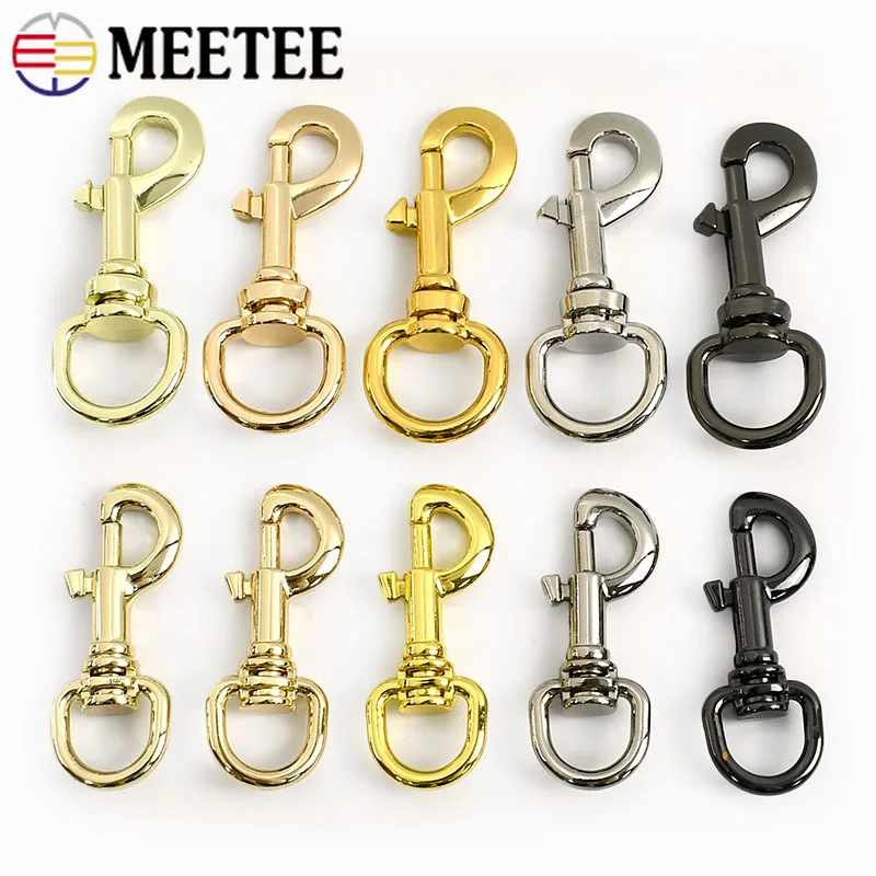

5/10Pcs 11/15mm Metal Buckles Small Carabiner Trigger Snap Hook Bags Swivel Lobster Clasp Ring for Keychain Garment Accessories