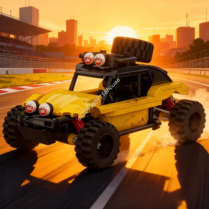 

276 шт. MOC Wombat Typhoon в стиле багги, модель города, строительные игрушки, блоки, архитектура, сделай сам, креативный рождественский подарок, идея на день рождения