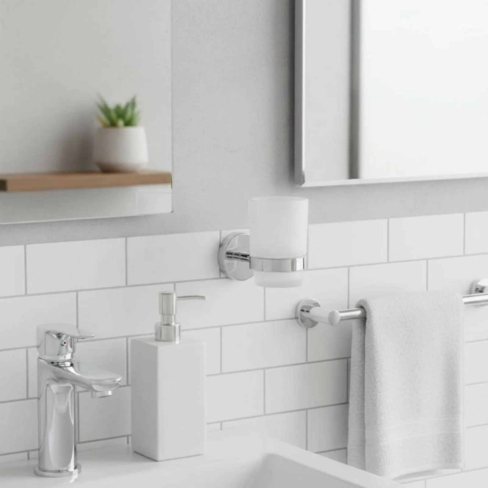 

6 Pieces Bathroom Towel Rack and Toilet Paper Holder Kit Rust-Resistant Towel Bar and Paper Holder Set for Hotel