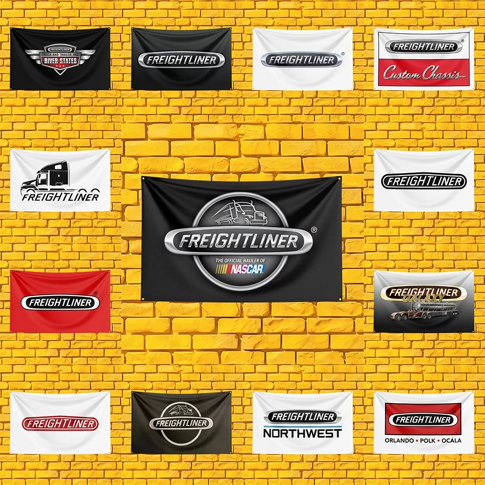 American Long Haul Truck Sportscar Flag 3x5 FT Polyester Banner For Pit Garage Wall Decor Speed Fan Gift