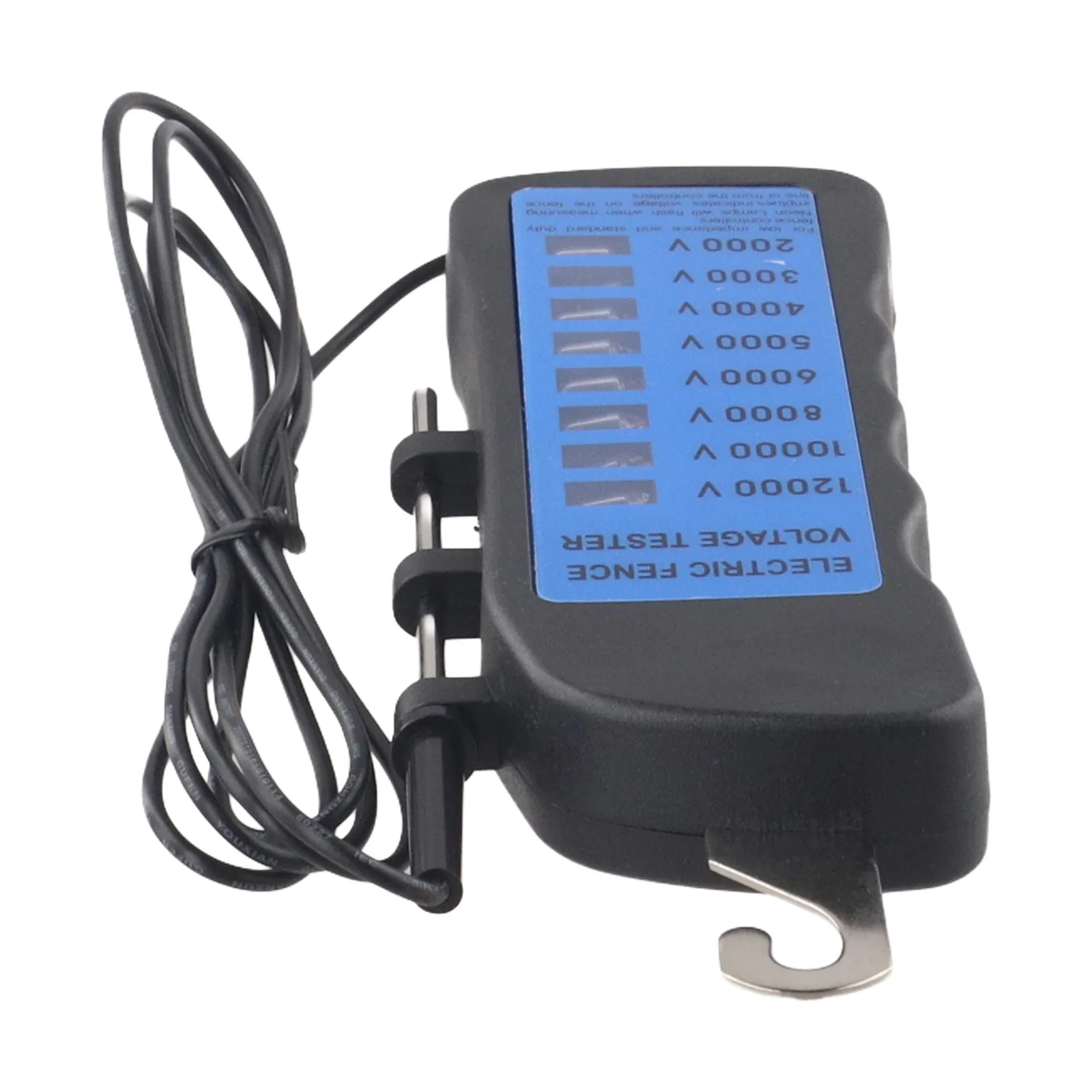 جهاز قياس الجهد الكهربائي للسياج 12 كيلو فولت مقاوم للماء مع ثمانية مؤشرات نيون لسهولة مراقبة الجهد في مزارع الماشية