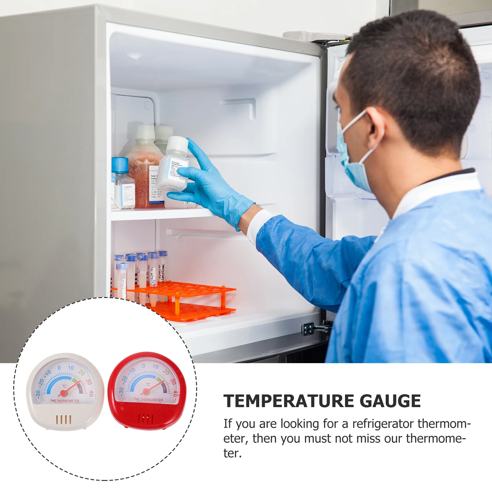 

2 шт., датчик температуры для холодильника, пластиковые термометры, компактный портативный термометр для морозильной камеры, кухонный измерительный инструмент