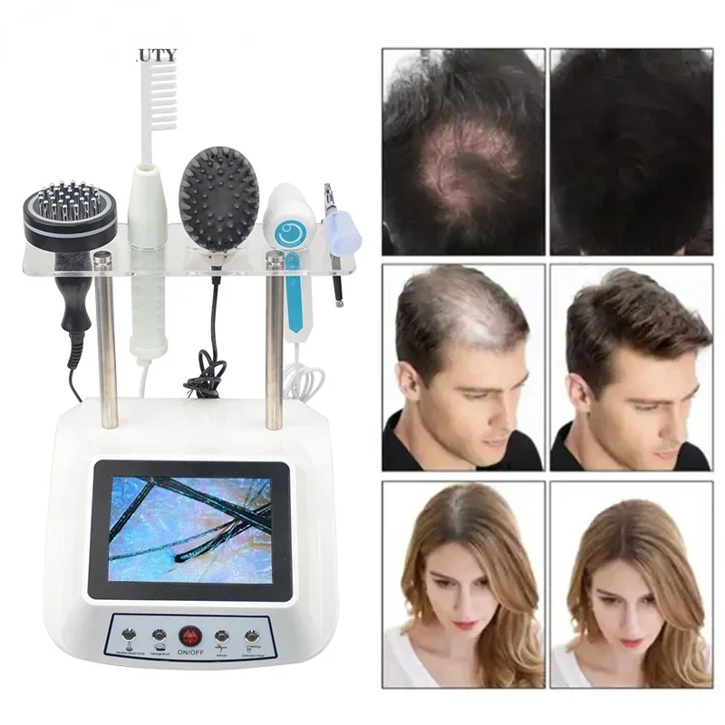 Hot Sales5 In 1 SCALP DETECTOR WATER OXYGEN SPRAY GUN SCALP MASSAGER HIGH FREQUENCY CURRENTCOMB BIO MERIDIAN BRUSH