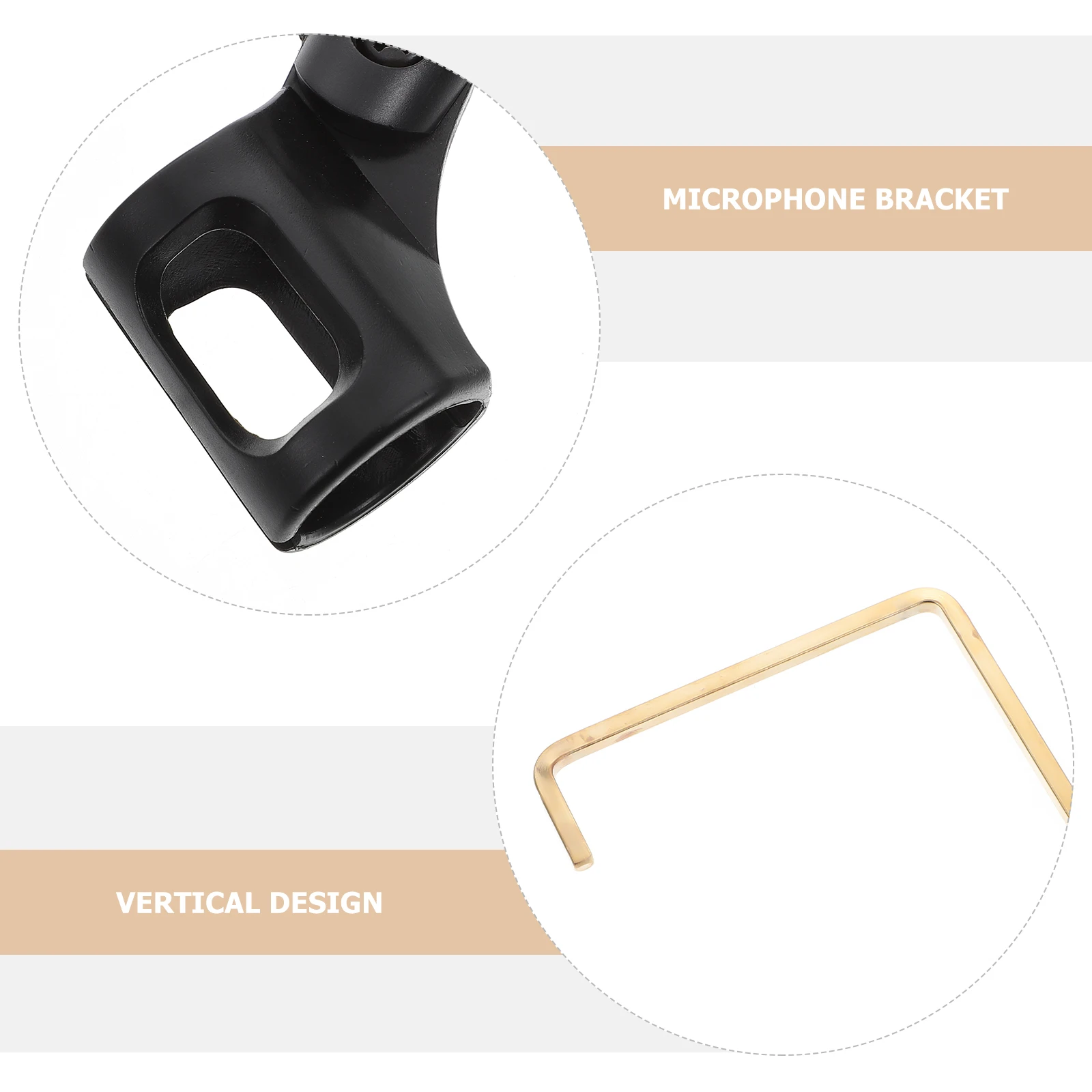 

1pc Sax Microphone Holder Abs Metal Durable Mic Clip For Wireless Microphone Stand Support Accessory Lifter Bracket