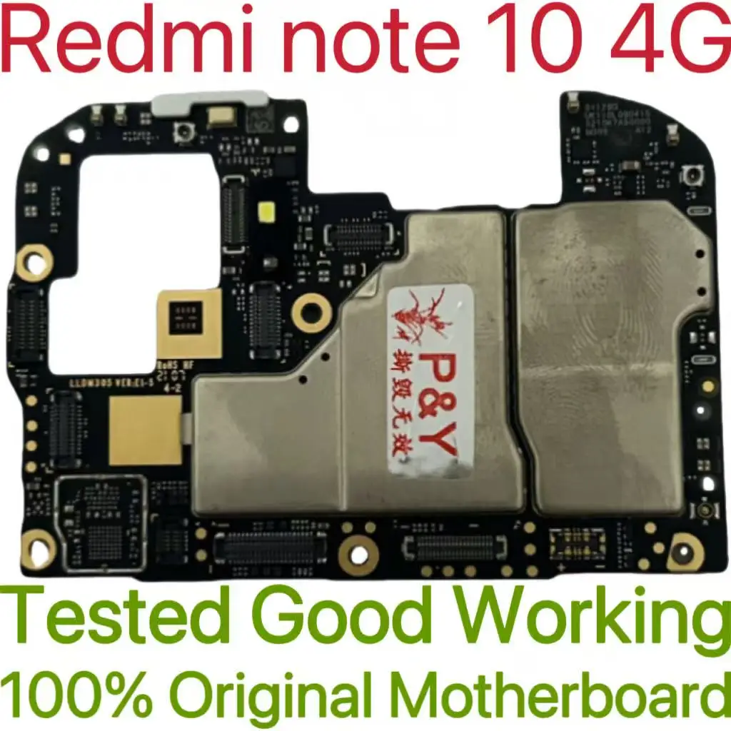 Global Version Original Unlocked Motherboard for Redmi note 10 4G Tested Circuit Plate Main Logic Board for Redmi note 10 4G