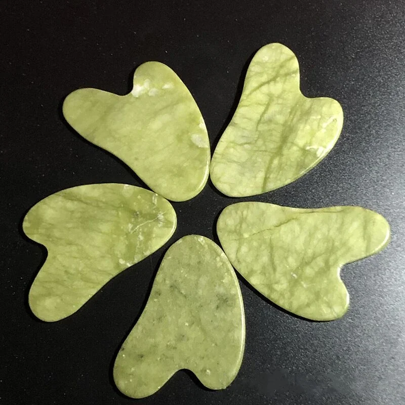 Natural Jade Guasha Massager Stone Gua Sha Board Beauty Guasha Scraper Face Lifting Massage Meridian Scraping Health Care 1pcs