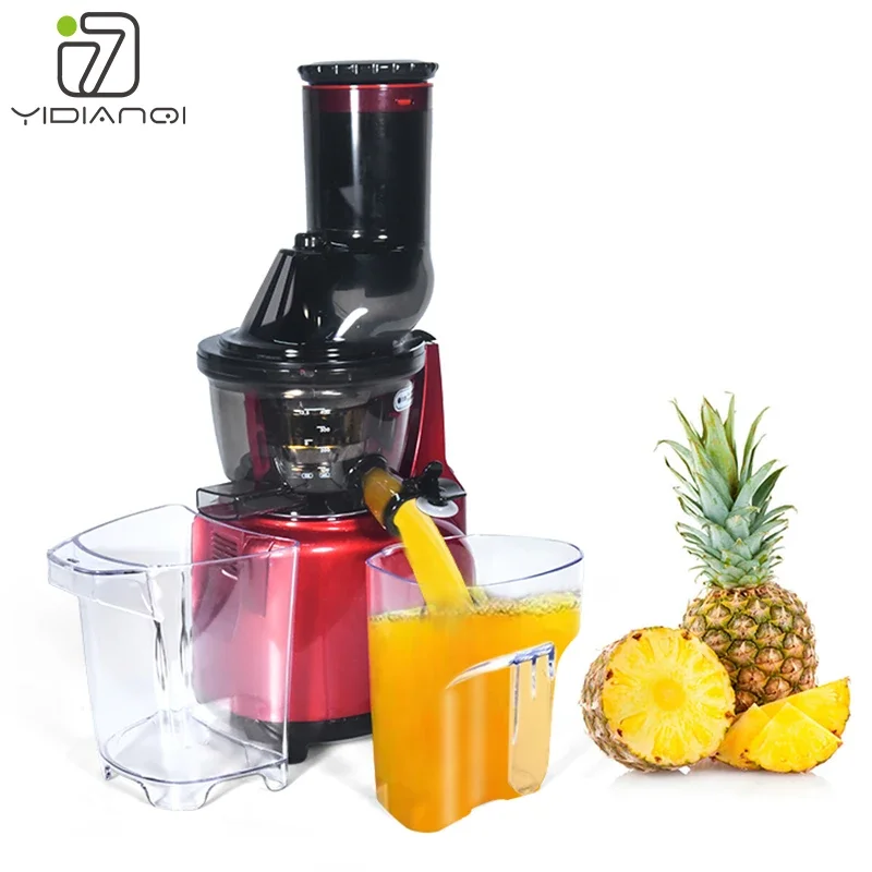 240W Juicers Powerful Big Feeding Mouth Commercial Juicer Extractor Machine Cold Press Slow Juicer