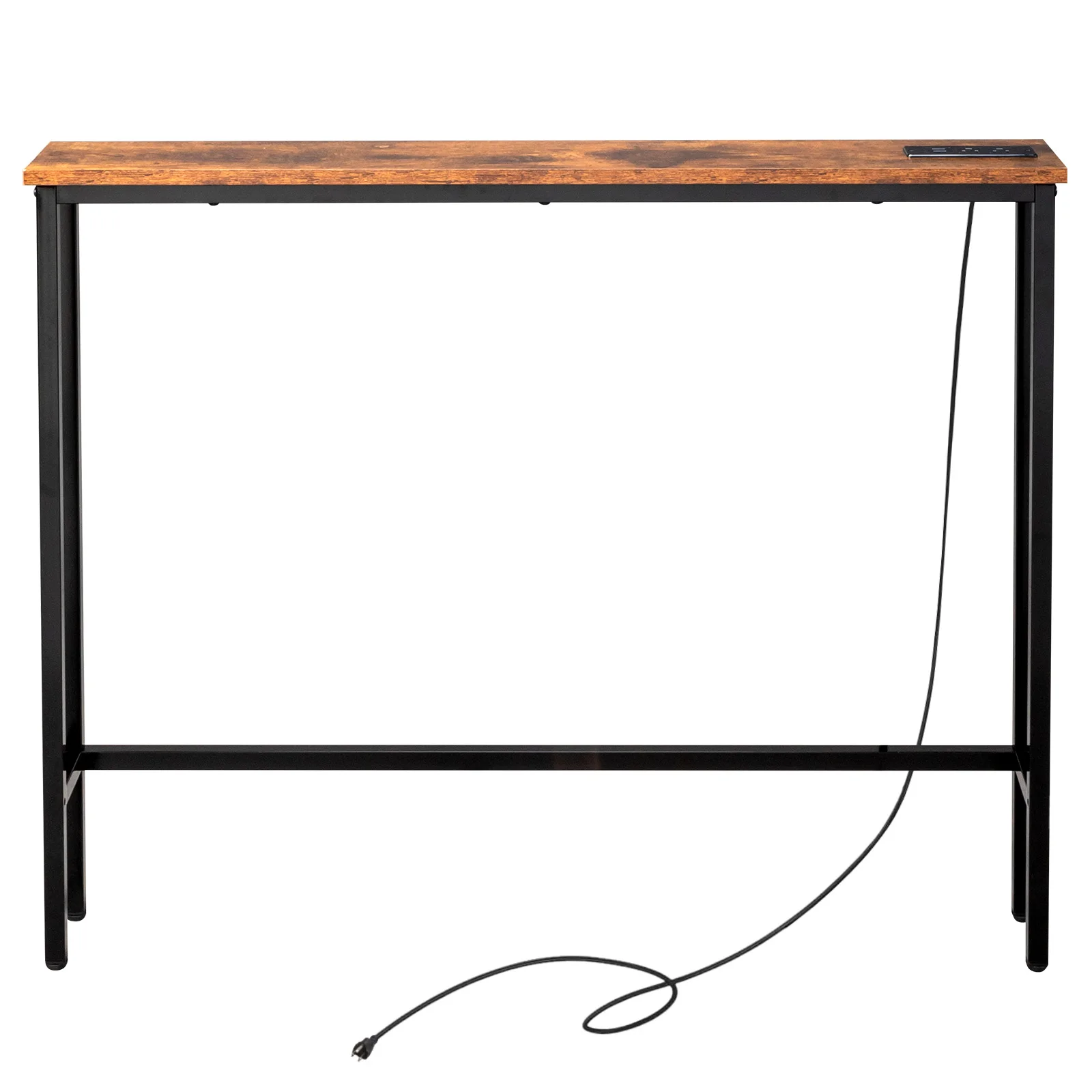 Narrow Console Table with Charging Station 3