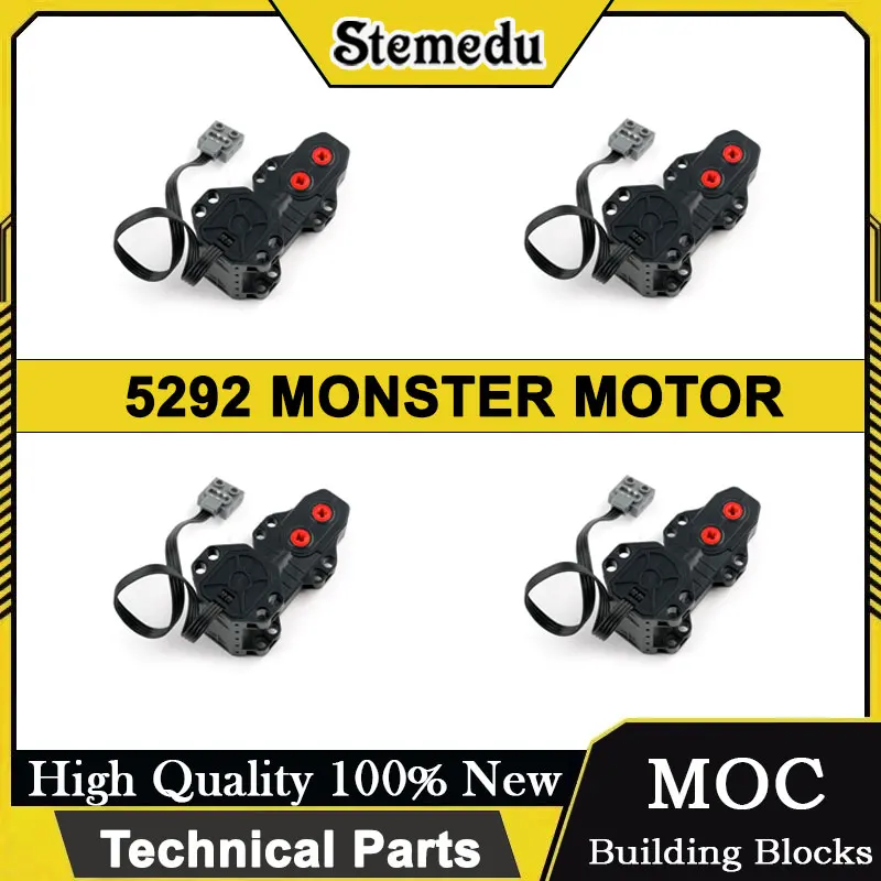 

Багги Monster Motor MOC, детали с функцией питания для строительных блоков, автомобильный технический комплект «сделай сам», совместимый с PF 5292