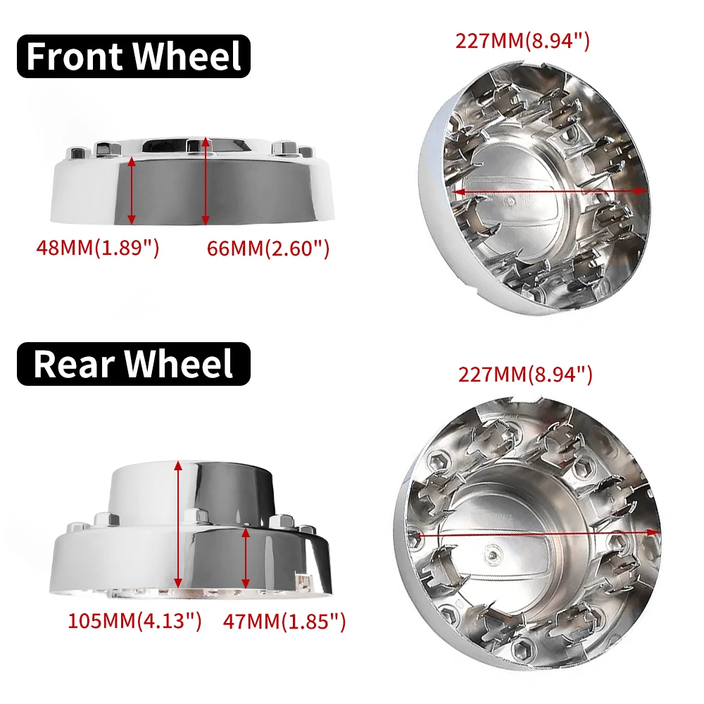 RASTP-4PCS Truck Wheels Center Hub Caps Dustproof  Waterproof ABS Chrome for DODGE RAM 4500&5500 2011-2015 2016 2017 2018 LKT146