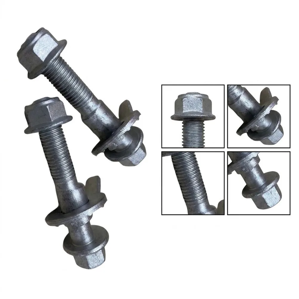 Steering Correction Bolt Alignment Bolt Kit Direct Replacement Part Black Finish Coating 2 Pieces Set High Strength Alloy