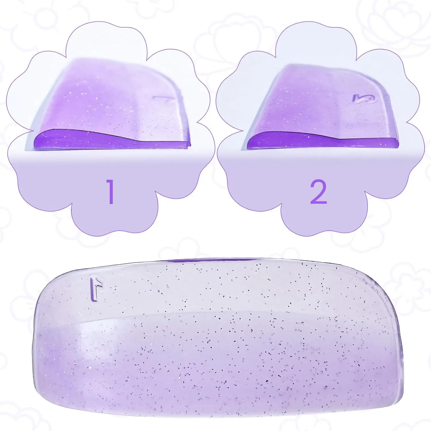 Lomansa 2 Pairs L Curl Silicone Eyelash Perm Pads Sticky Lashes Rods Shield Lifting 3D Eyelash Curler Accessories Makeup Tool