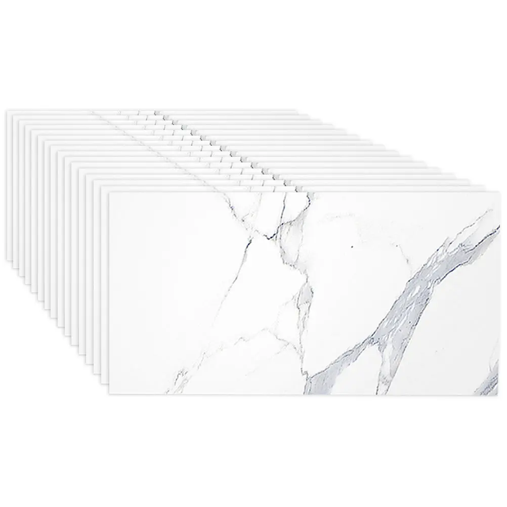 16Pcs Thickened Waterproof Tile Stickers Self Adhesive Removable Wall Decals for Bathroom Kitchen Decorative Peel Stick Panels
